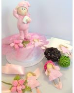 Gâteau à dragées bébé rose - 25 parts
