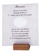 Cadeau parrain : plaque de verre photo