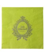 serviette vert anis just married