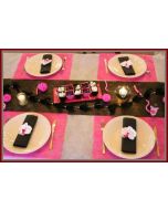 Sets de table rectangulaires intissés - x50 - rose