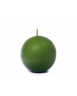 Bougie ronde olive - Ø 6 cm