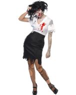 Déguisement femme employée zombie - Taille S