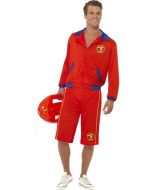 Déguisement homme sauveteur rouge - taille M