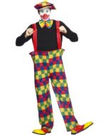 Déguisement homme clown multicolore