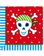 12 serviettes pirate - 33 x 33 cm