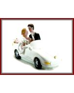 Couple de mariés dans voiture - 25 cm
