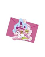 6 invitations licorne