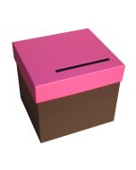 Urne mariage - chocolat et fuchsia