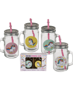 Mason jar en verre - licorne à prix discount