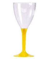 10 verres à pied en plastique jaune pas chers