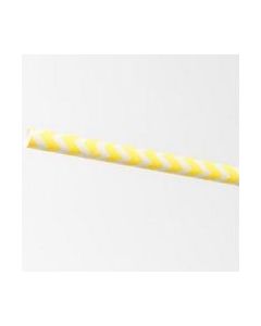 24 pailles chevrons blanc et jaune