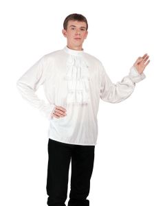 Chemise blanche à jabot - taille unique