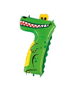 Ballon chiffre "7" crocodile