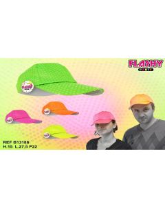 Casquette fluo à paillettes