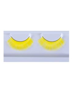 Paire de faux cils jaunes courts