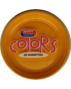 25 assiettes rondes mangue