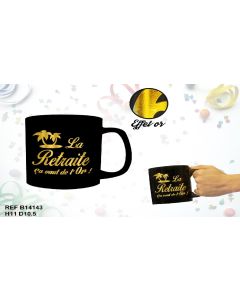 Mug noir et or - Retraite