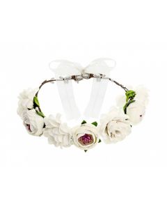 Couronne de fleurs blanches