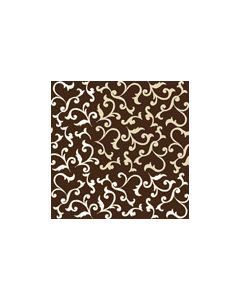 20 serviettes imprimées 3 plis Volutes choky - 33 cm x 33 cm