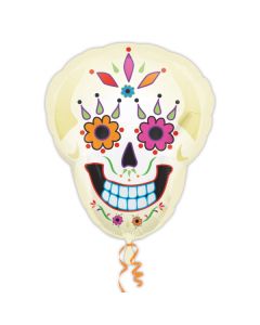 Ballon hélium squelette Dia de los Muertos