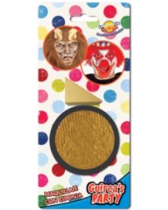 maquillage fard or avec éponge