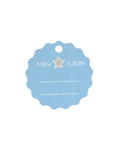 24 Étiquettes bleues "A news star is born"