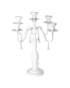 Chandelier blanc - 5 branches