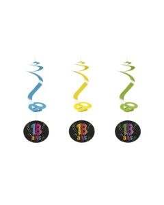 4 suspensions spirales Anniversaire 18 ans