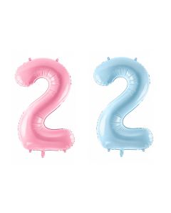 Ballon chiffre 2 - 86 cm - couleur au choix