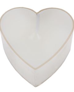 Bougie chauffe plat coeur Blanc x 4