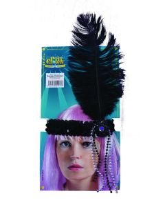 Bandeau Charleston sequins - noir