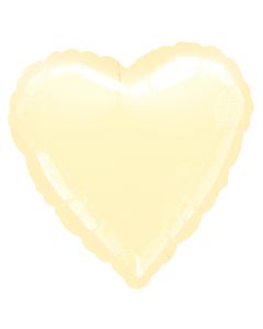 Ballon hélium coeur ivoire