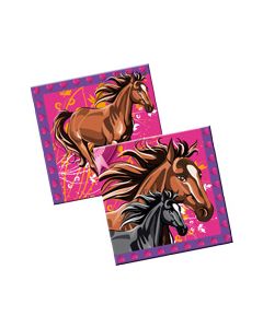 20 serviettes anniversaire - Chevaux