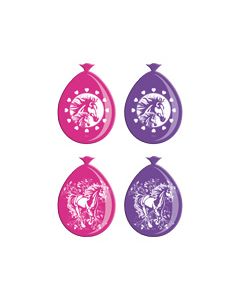 8 ballons anniversaire - Chevaux