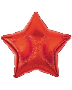 Ballon Hélium en forme d'étoile - Rouge étincelant