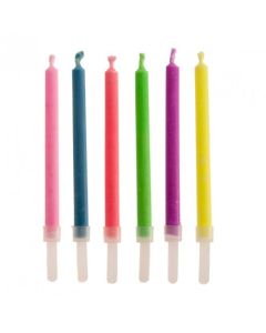 6 bougies gâteau anniversaire colorées