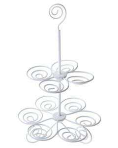 Présentoir à dragées avec support spirale - blanc