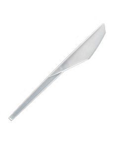 20 Couteaux en plastique - blanc