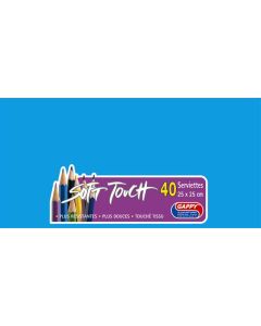 Serviettes soft touch - Turquoise