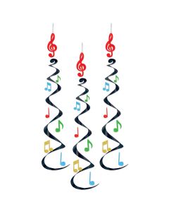 Lot de 3 suspensions notes de musique