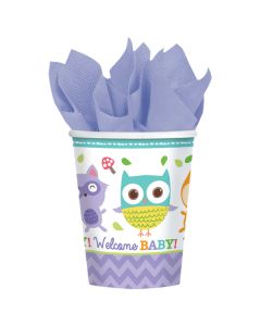 8 gobelets welcome baby animaux