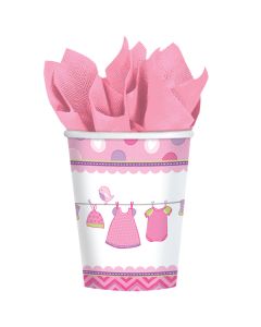 8 gobelets vêtements bébé fille