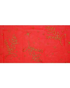 NAPPE ROUGE JOYEUSES FETES