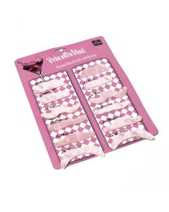 12 moustaches roses vintage