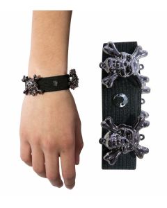Bracelet élastique avec têtes de mort