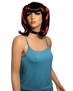 Perruque femme gothique avec couettes