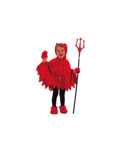 Cape bébé diablotin rouge - Taille 2/3 ans 