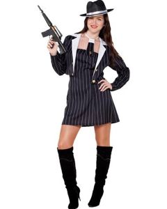 Déguisement femme gangster - Taille L