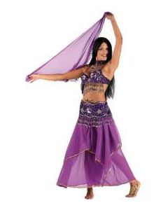 Déguisement femme danseuse orientale mauve – Taille Unique