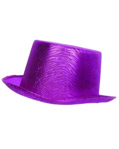 Chapeau satiné violet